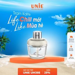 Máy xay thịt UNIE UM366 dung tích 2,5L, 2 cối xay thủy tinh tiện lợi