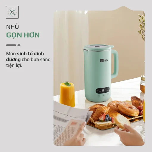 Máy Xay Nấu Đa Năng OLIVO CB1000 – Dung Tích 1L, Nắp INOX Kính Cường Lực, 9 Chế Độ, Chống Trào Tuyệt Đối - Hình ảnh 13