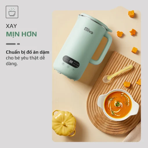 Máy Xay Nấu Đa Năng OLIVO CB1000 – Dung Tích 1L, Nắp INOX Kính Cường Lực, 9 Chế Độ, Chống Trào Tuyệt Đối - Hình ảnh 14