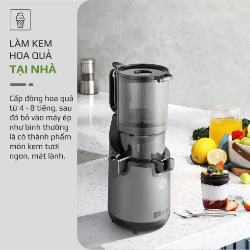 Máy Ép Chậm OLIVO SJ196 Titanium – Ép Trái Cây Nguyên Quả, Động Cơ AC Êm Ái, Cao Cấp - Hình ảnh 12