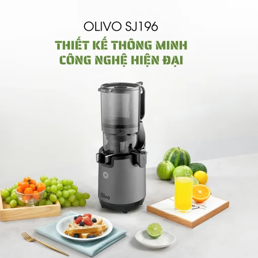 Máy Ép Chậm OLIVO SJ196 Titanium – Ép Trái Cây Nguyên Quả, Động Cơ AC Êm Ái, Cao Cấp - Hình ảnh 13