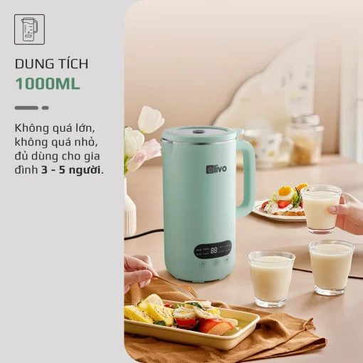 Máy Xay Nấu Đa Năng OLIVO CB1000 – Dung Tích 1L, Nắp INOX Kính Cường Lực, 9 Chế Độ, Chống Trào Tuyệt Đối - Hình ảnh 16