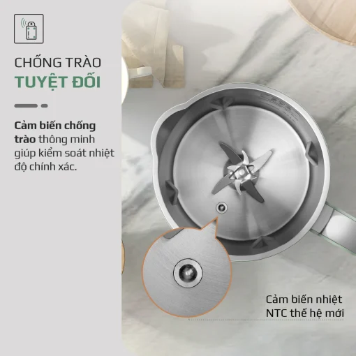 Máy Xay Nấu Đa Năng OLIVO CB1000 – Dung Tích 1L, Nắp INOX Kính Cường Lực, 9 Chế Độ, Chống Trào Tuyệt Đối - Hình ảnh 17