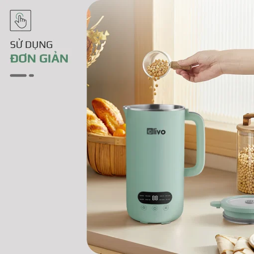 Máy Xay Nấu Đa Năng OLIVO CB1000 – Dung Tích 1L, Nắp INOX Kính Cường Lực, 9 Chế Độ, Chống Trào Tuyệt Đối - Hình ảnh 18