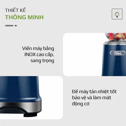 Máy Xay Sinh Tố OLIVO MB300 – 2 Cốc Linh Hoạt, Xay Đá Bào, Sinh Tố, Smoothie – Dung Tích 600ML - Hình ảnh 17