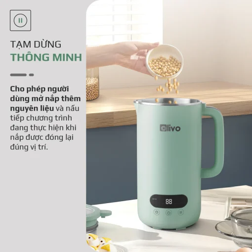 Máy Xay Nấu Đa Năng OLIVO CB1000 – Dung Tích 1L, Nắp INOX Kính Cường Lực, 9 Chế Độ, Chống Trào Tuyệt Đối - Hình ảnh 20