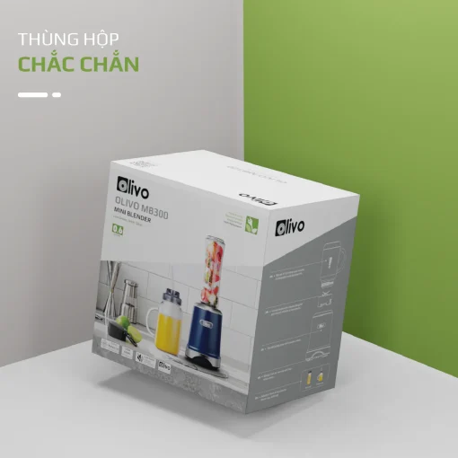 Máy Xay Sinh Tố OLIVO MB300 – 2 Cốc Linh Hoạt, Xay Đá Bào, Sinh Tố, Smoothie – Dung Tích 600ML - Hình ảnh 19