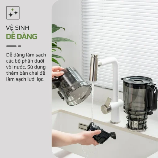 Máy Ép Chậm OLIVO SJ196 Titanium – Ép Trái Cây Nguyên Quả, Động Cơ AC Êm Ái, Cao Cấp - Hình ảnh 22
