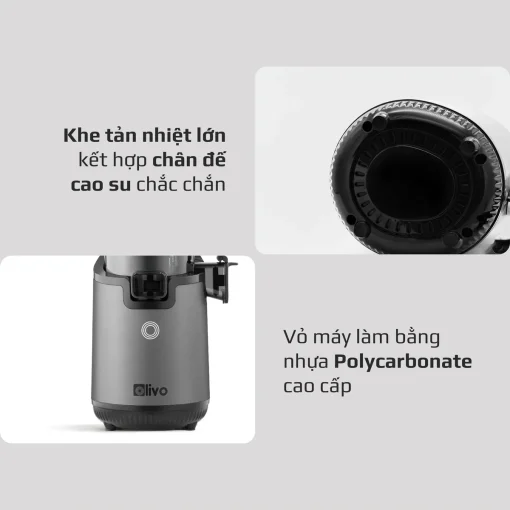 Máy Ép Chậm OLIVO SJ196 Titanium – Ép Trái Cây Nguyên Quả, Động Cơ AC Êm Ái, Cao Cấp - Hình ảnh 24