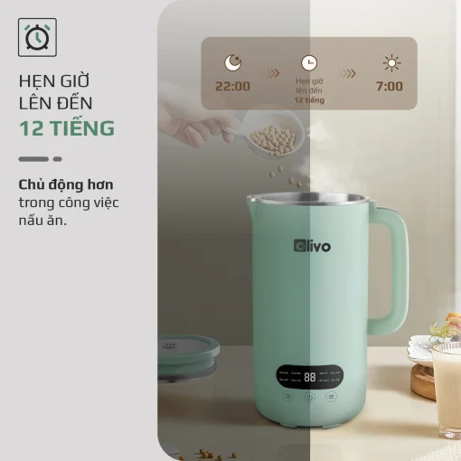 Máy Xay Nấu Đa Năng OLIVO CB1000 – Dung Tích 1L, Nắp INOX Kính Cường Lực, 9 Chế Độ, Chống Trào Tuyệt Đối - Hình ảnh 26
