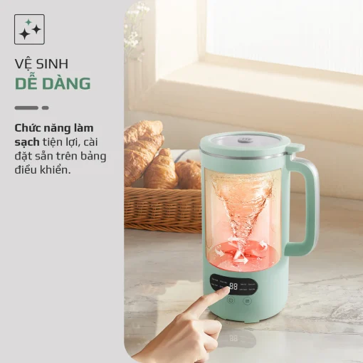 Máy Xay Nấu Đa Năng OLIVO CB1000 – Dung Tích 1L, Nắp INOX Kính Cường Lực, 9 Chế Độ, Chống Trào Tuyệt Đối - Hình ảnh 27