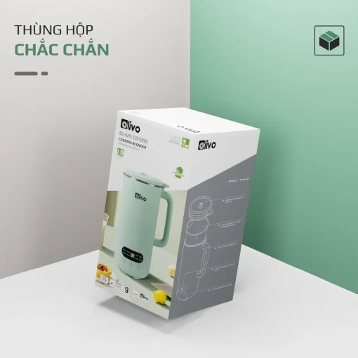 Máy Xay Nấu Đa Năng OLIVO CB1000 – Dung Tích 1L, Nắp INOX Kính Cường Lực, 9 Chế Độ, Chống Trào Tuyệt Đối - Hình ảnh 30