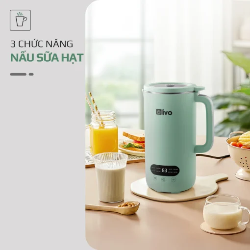 Máy Xay Nấu Đa Năng OLIVO CB1000 – Dung Tích 1L, Nắp INOX Kính Cường Lực, 9 Chế Độ, Chống Trào Tuyệt Đối - Hình ảnh 6