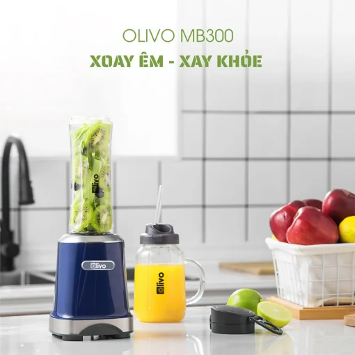 Máy Xay Sinh Tố OLIVO MB300 – 2 Cốc Linh Hoạt, Xay Đá Bào, Sinh Tố, Smoothie – Dung Tích 600ML - Hình ảnh 7