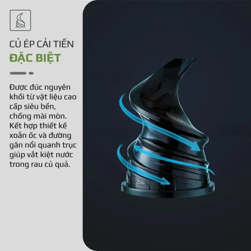 Máy Ép Chậm OLIVO SJ196 Titanium – Ép Trái Cây Nguyên Quả, Động Cơ AC Êm Ái, Cao Cấp - Hình ảnh 7