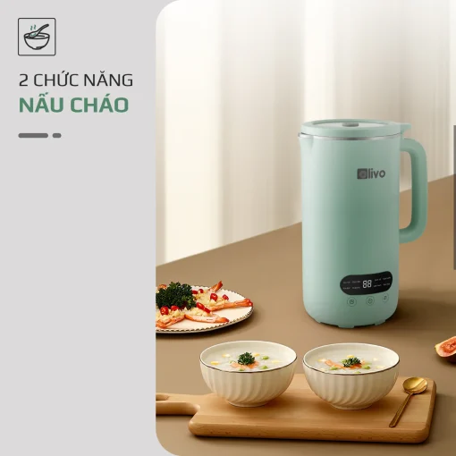 Máy Xay Nấu Đa Năng OLIVO CB1000 – Dung Tích 1L, Nắp INOX Kính Cường Lực, 9 Chế Độ, Chống Trào Tuyệt Đối - Hình ảnh 8