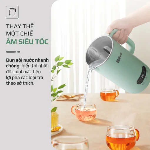 Máy Xay Nấu Đa Năng OLIVO CB1000 – Dung Tích 1L, Nắp INOX Kính Cường Lực, 9 Chế Độ, Chống Trào Tuyệt Đối - Hình ảnh 10