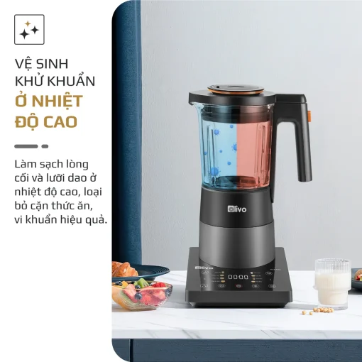 Máy Xay Nấu Đa Năng OLIVO X24 PRO – Đa Chức Năng, Chống Trào Tuyệt Đối, Mâm Nhiệt Gốm Chống Dính - Hình ảnh 13