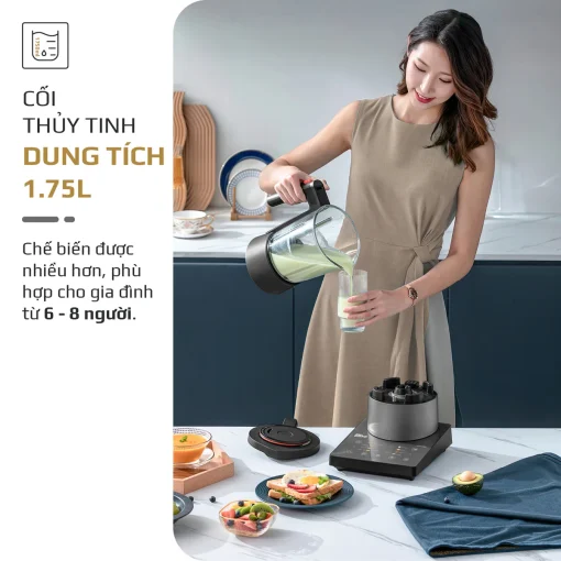 Máy Xay Nấu Đa Năng OLIVO X24 PRO – Đa Chức Năng, Chống Trào Tuyệt Đối, Mâm Nhiệt Gốm Chống Dính - Hình ảnh 18