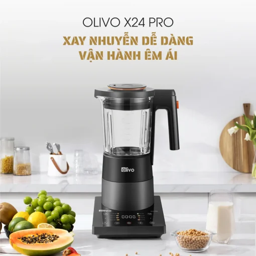 Máy Xay Nấu Đa Năng OLIVO X24 PRO – Đa Chức Năng, Chống Trào Tuyệt Đối, Mâm Nhiệt Gốm Chống Dính - Hình ảnh 2