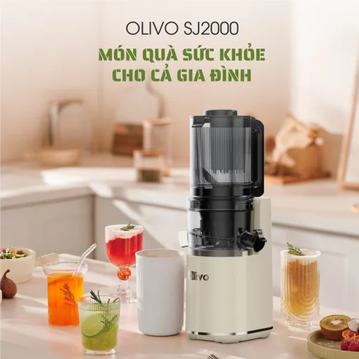Máy Ép Chậm OLIVO SJ2000 – Khoang Tiếp Lớn, Củ Ép Lưỡi Cắt Thông Minh, Thiết Kế Sang Trọng - Hình ảnh 12