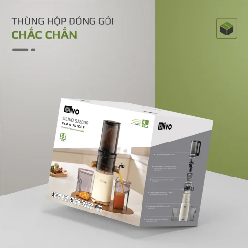 Máy Ép Chậm OLIVO SJ2000 – Khoang Tiếp Lớn, Củ Ép Lưỡi Cắt Thông Minh, Thiết Kế Sang Trọng - Hình ảnh 22