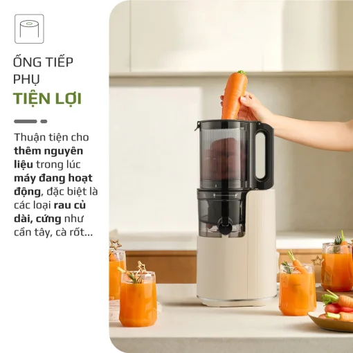 Máy Ép Chậm OLIVO SJ2000 – Khoang Tiếp Lớn, Củ Ép Lưỡi Cắt Thông Minh, Thiết Kế Sang Trọng - Hình ảnh 6