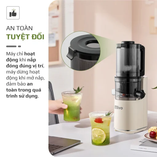 Máy Ép Chậm OLIVO SJ2000 – Khoang Tiếp Lớn, Củ Ép Lưỡi Cắt Thông Minh, Thiết Kế Sang Trọng - Hình ảnh 7