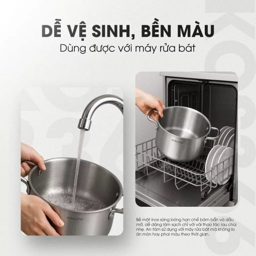 Bộ 3 nồi inox liền khối KALITE KCS366 – Bộ 3 size 18-20-24cm linh hoạt, inox 304 cao cấp, sử dụng mọi loại bếp. - Hình ảnh 7