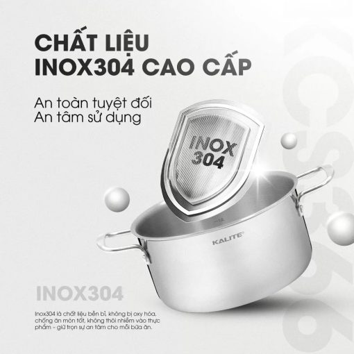 Bộ 3 nồi inox liền khối KALITE KCS366 – Bộ 3 size 18-20-24cm linh hoạt, inox 304 cao cấp, sử dụng mọi loại bếp. - Hình ảnh 5