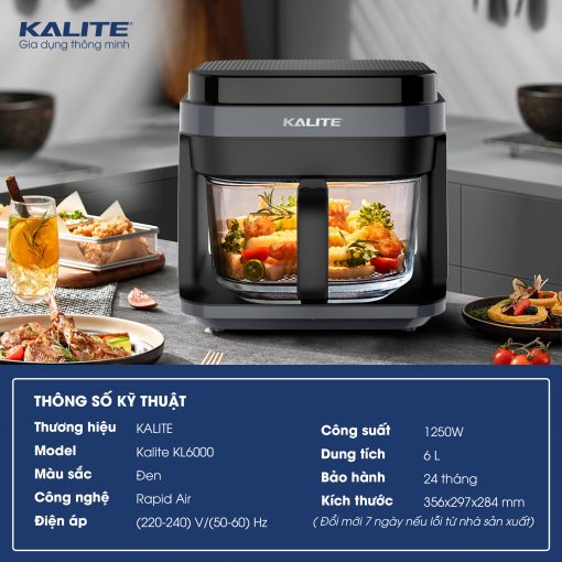 Nồi chiên không dầu KALITE KL6000-6 lít - Hình ảnh 8