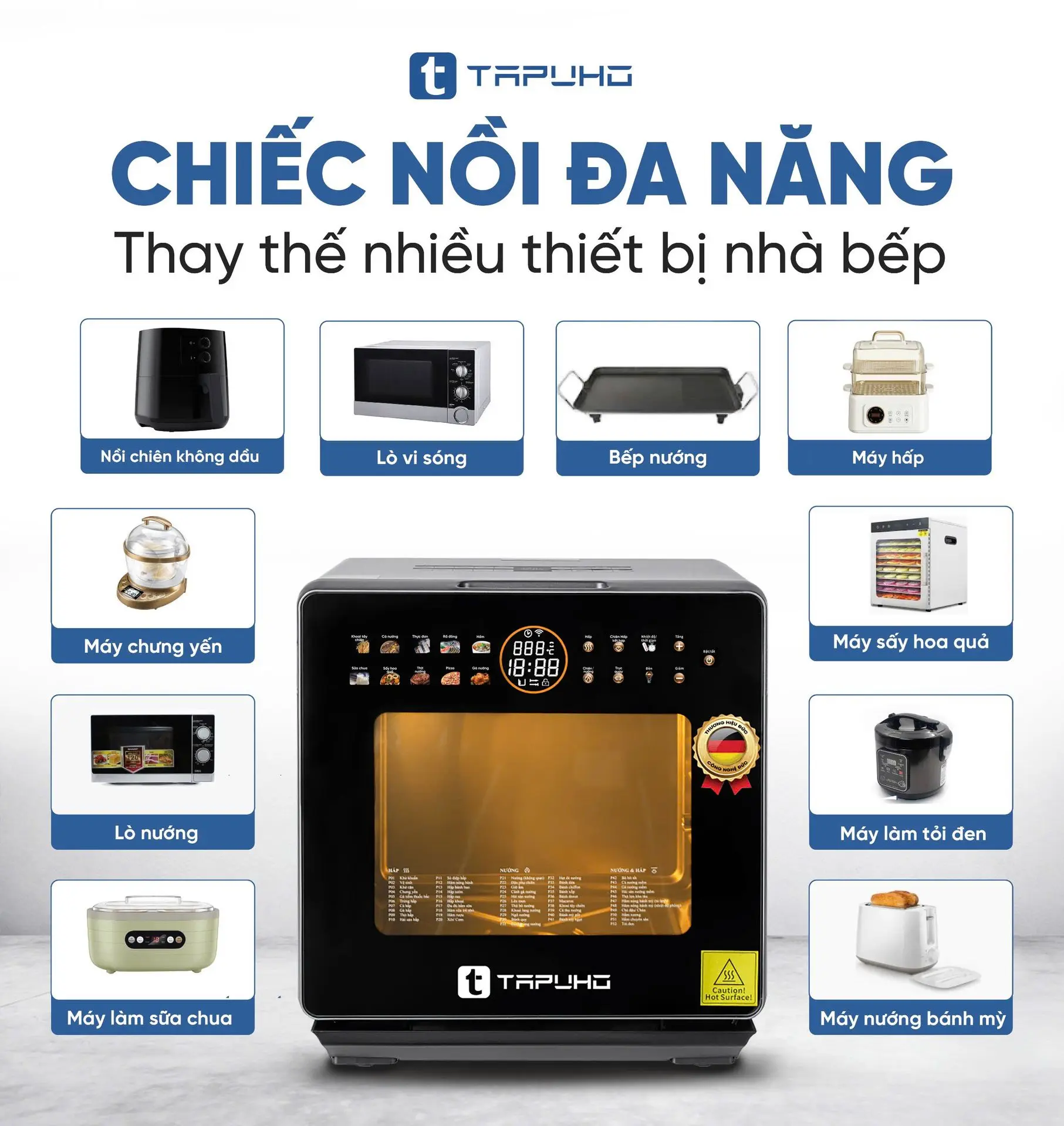 Nồi Chiên Hơi Nước TAPUHO TSF16 COLOR Plus - Ảnh 4