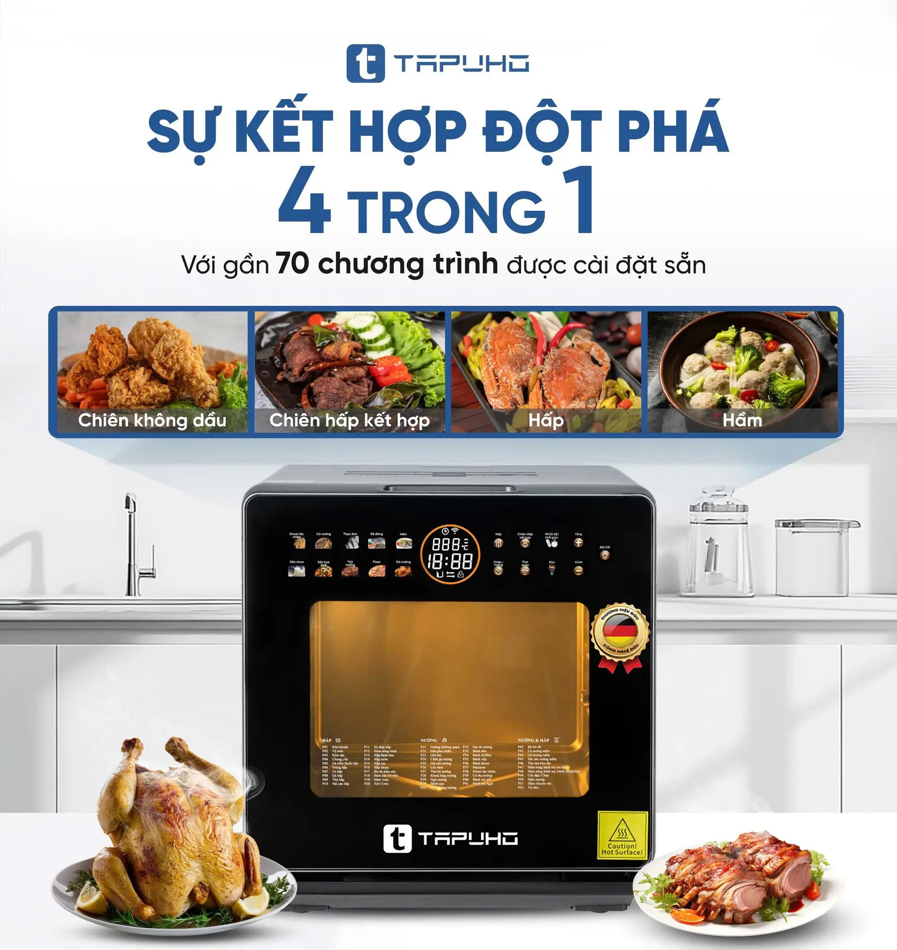 Nồi Chiên Hơi Nước TAPUHO TSF16 COLOR Plus - Ảnh 13
