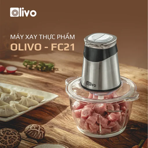 Máy Xay Thịt Đa Năng OLIVO FC21 – Công Suất 500W, Dung Tích 2.1L, Xay Thực Phẩm Nhanh Mạnh, Bền Bỉ - Hình ảnh 3