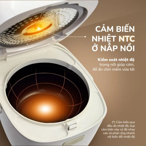 Nồi cơm điện lòng gốm cao cấp UNIE URC818, dung tích 1,8L - Hình ảnh 7