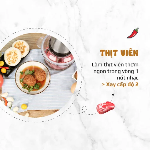 Máy Xay Thịt Đa Năng OLIVO FC21 – Công Suất 500W, Dung Tích 2.1L, Xay Thực Phẩm Nhanh Mạnh, Bền Bỉ - Hình ảnh 12