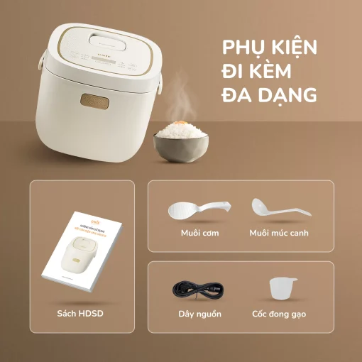 Nồi cơm điện lòng gốm cao cấp UNIE URC818, dung tích 1,8L - Hình ảnh 4