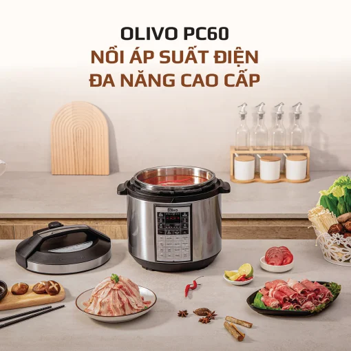 Nồi Áp Suất Điện Đa Năng OLIVO PC60 - 16 Chức Năng - Dung Tích 6L - Hình ảnh 14