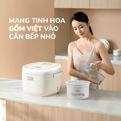 Nồi cơm điện lòng gốm cao cấp UNIE URC818, dung tích 1,8L - Hình ảnh 3