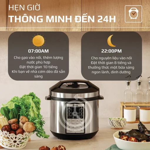 Nồi Áp Suất Điện Đa Năng OLIVO PC60 - 16 Chức Năng - Dung Tích 6L - Hình ảnh 15