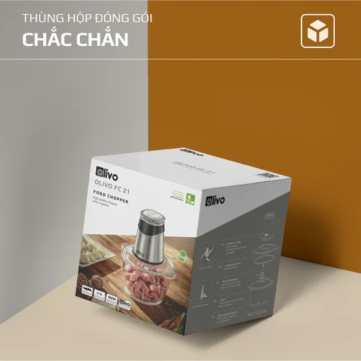 Máy Xay Thịt Đa Năng OLIVO FC21 – Công Suất 500W, Dung Tích 2.1L, Xay Thực Phẩm Nhanh Mạnh, Bền Bỉ - Hình ảnh 22