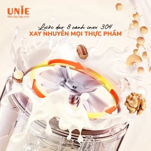 Máy làm sữa hạt UNIE VX dung tích 1.75L, 14 chức năng nấu - Hình ảnh 7