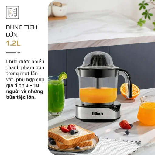 Máy Vắt Cam OLIVO CJ12 - Dung tích lớn 1.2L-40W, Vắt Kiệt Nước - Hình ảnh 11