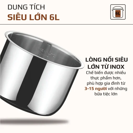 Nồi Áp Suất Điện Đa Năng OLIVO PC60 - 16 Chức Năng - Dung Tích 6L - Hình ảnh 23