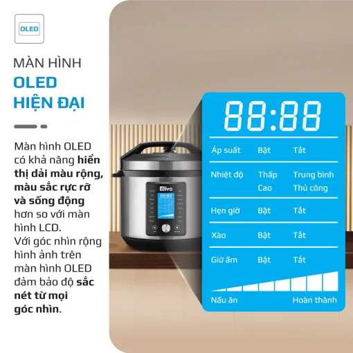 Nồi Áp Suất Điện Đa Năng OLIVO PC680 - Màn Hình OLED, Đa Chức Năng 16 Chế Độ-6L - Hình ảnh 13