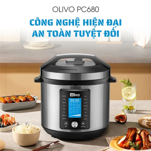 Nồi Áp Suất Điện Đa Năng OLIVO PC680 - Màn Hình OLED, Đa Chức Năng 16 Chế Độ-6L - Hình ảnh 15