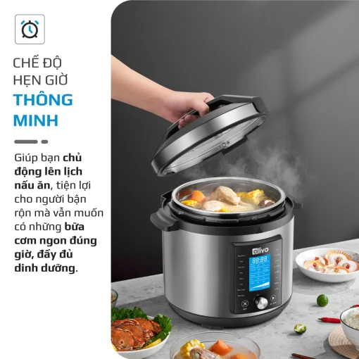 Nồi Áp Suất Điện Đa Năng OLIVO PC680 - Màn Hình OLED, Đa Chức Năng 16 Chế Độ-6L - Hình ảnh 22