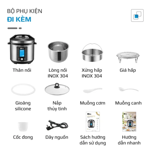 Nồi Áp Suất Điện Đa Năng OLIVO PC680 - Màn Hình OLED, Đa Chức Năng 16 Chế Độ-6L - Hình ảnh 25