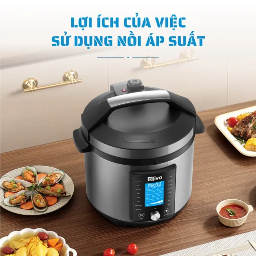 Nồi Áp Suất Điện Đa Năng OLIVO PC680 - Màn Hình OLED, Đa Chức Năng 16 Chế Độ-6L - Hình ảnh 4