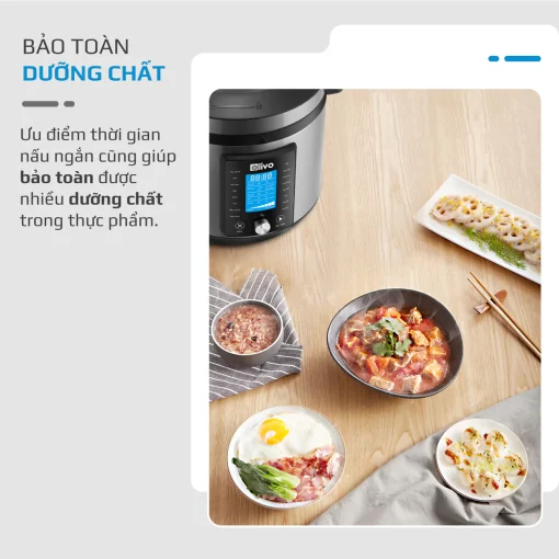 Nồi Áp Suất Điện Đa Năng OLIVO PC680 - Màn Hình OLED, Đa Chức Năng 16 Chế Độ-6L - Hình ảnh 7